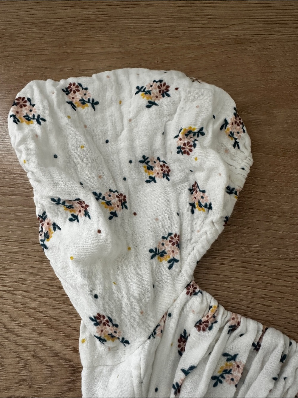 Romanic Garden Girl White Floral Bodice Puff-Sleeve Cotton Maxi Dress sz L - Picture 4 of 14